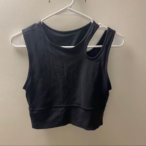 Lululemon Nulu Asymmetrical Yoga Tank Top Black Size 6